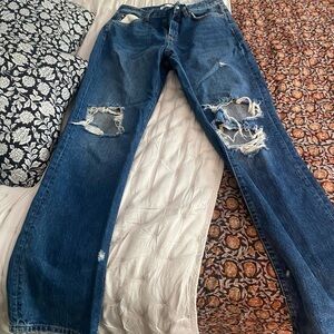 Zara baggy fit destroyed jeans